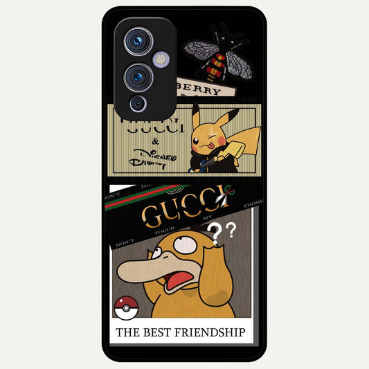  Cartoon Brand Play Mashup Glass Case For OnePlus 9 back cover – full design glossy printed glass finish