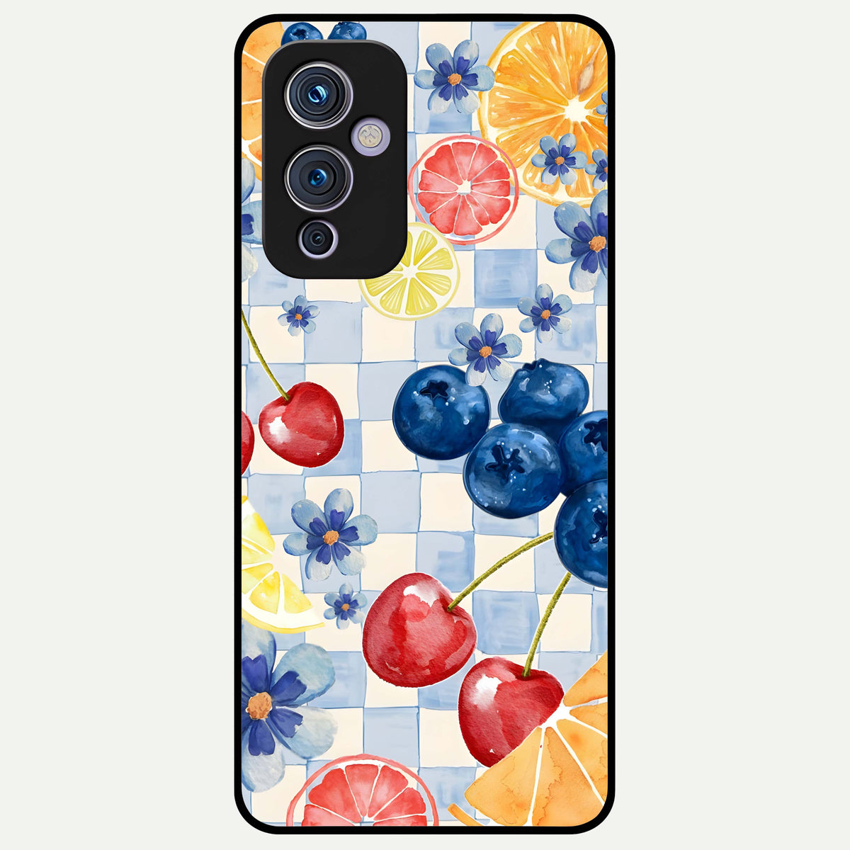  Citrus Bloom Joy Glass Case For OnePlus 9 back cover – full design glossy printed glass finish