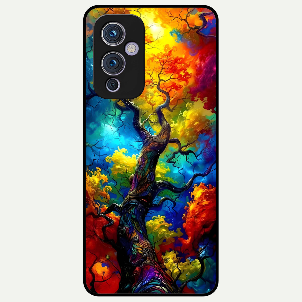  Colorful Soda Bottles Glass Case For OnePlus 9 back cover – full design glossy printed glass finish