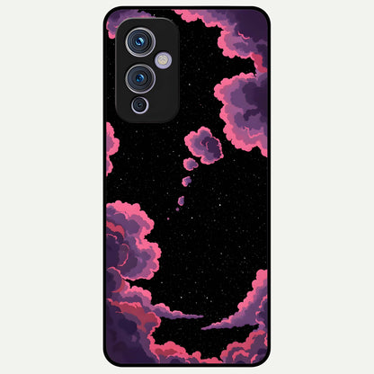  Cosmic Cloud Journey Glass Case For OnePlus 9 back cover – full design glossy printed glass finish