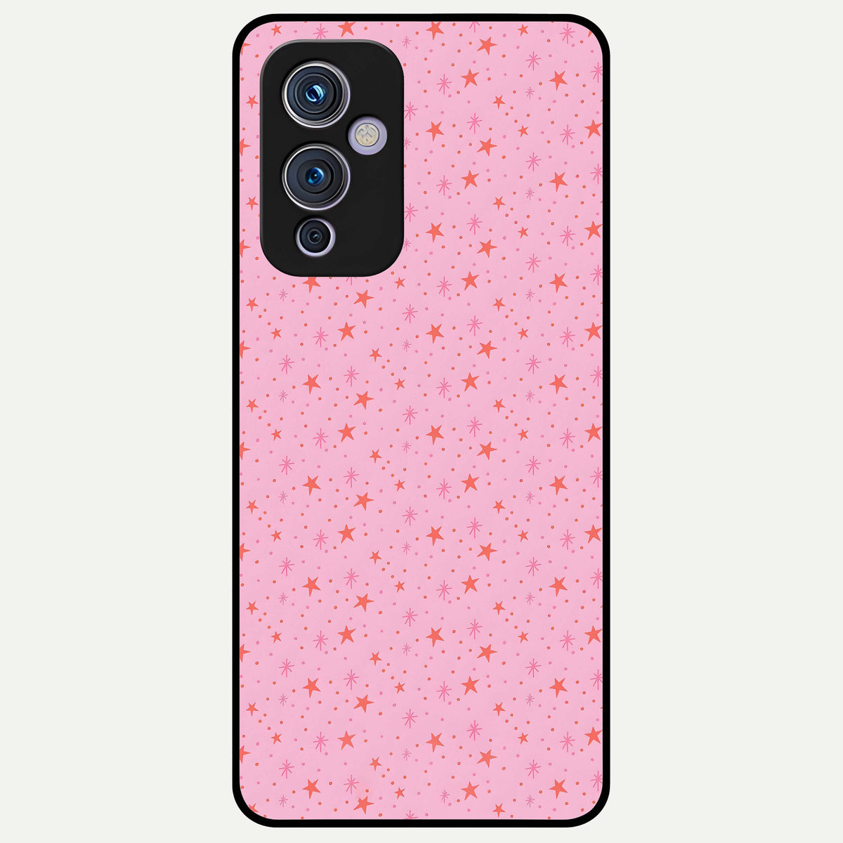  Cosmic Pink Sparkle Glass Case For OnePlus 9 back cover – full design glossy printed glass finish