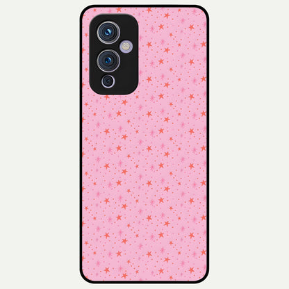  Cosmic Pink Sparkle Glass Case For OnePlus 9 back cover – full design glossy printed glass finish