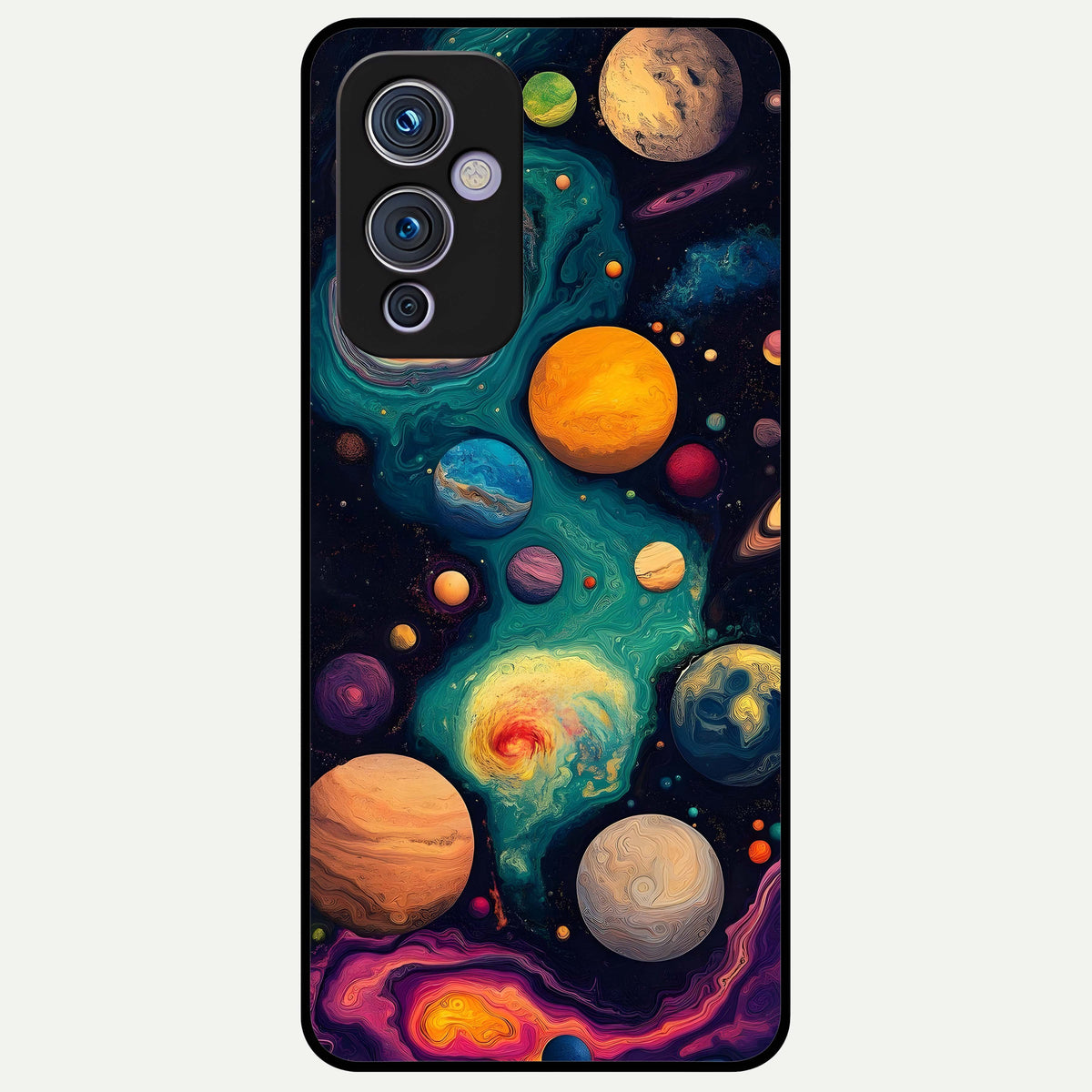  Cosmic Planet Journey Glass Case For OnePlus 9 back cover – full design glossy printed glass finish