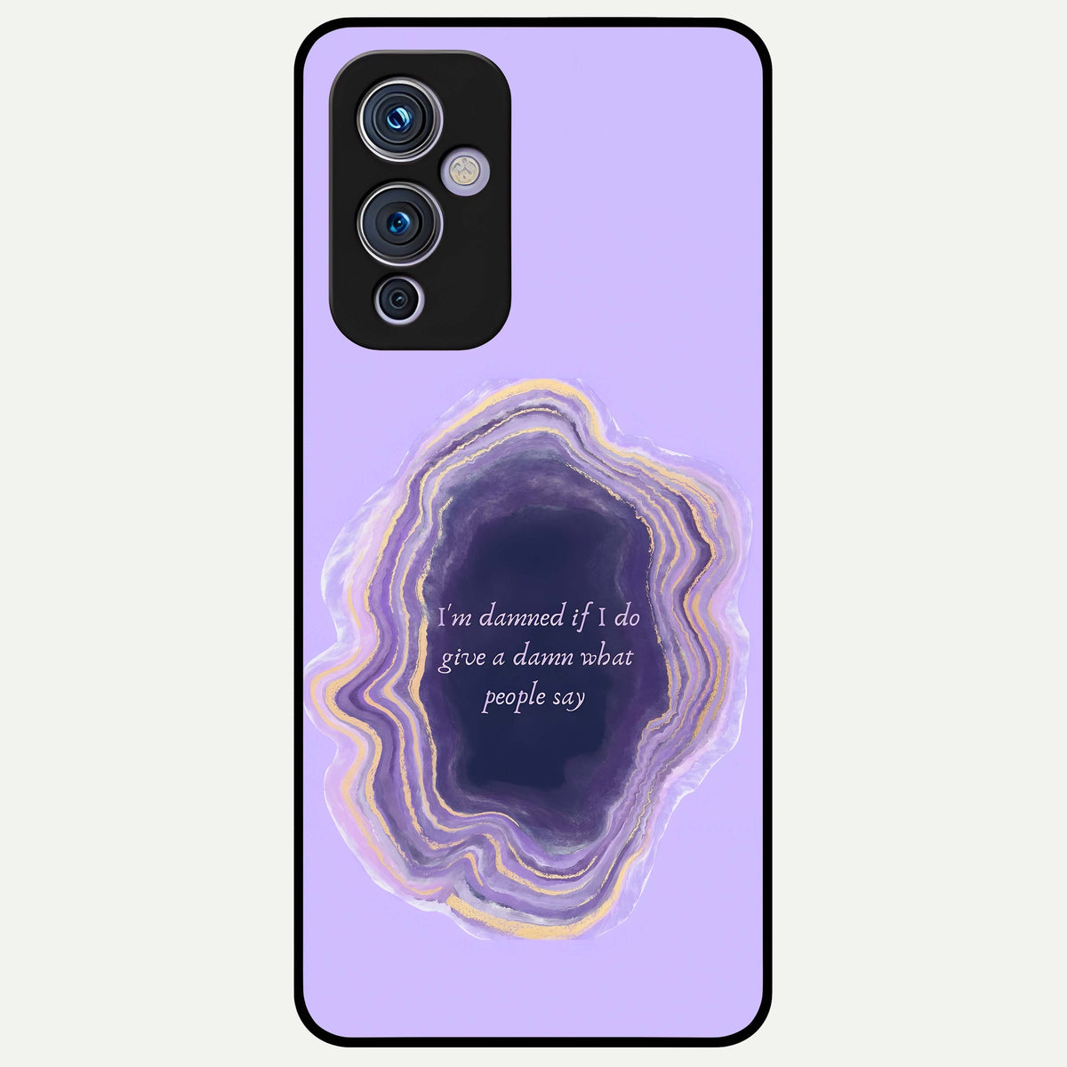  Damned People Quote Glass Case For OnePlus 9 back cover – full design glossy printed glass finish