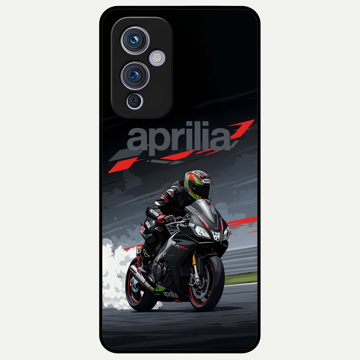  Dark Aprilla Glass Case For OnePlus 9 back cover – full design glossy printed glass finish