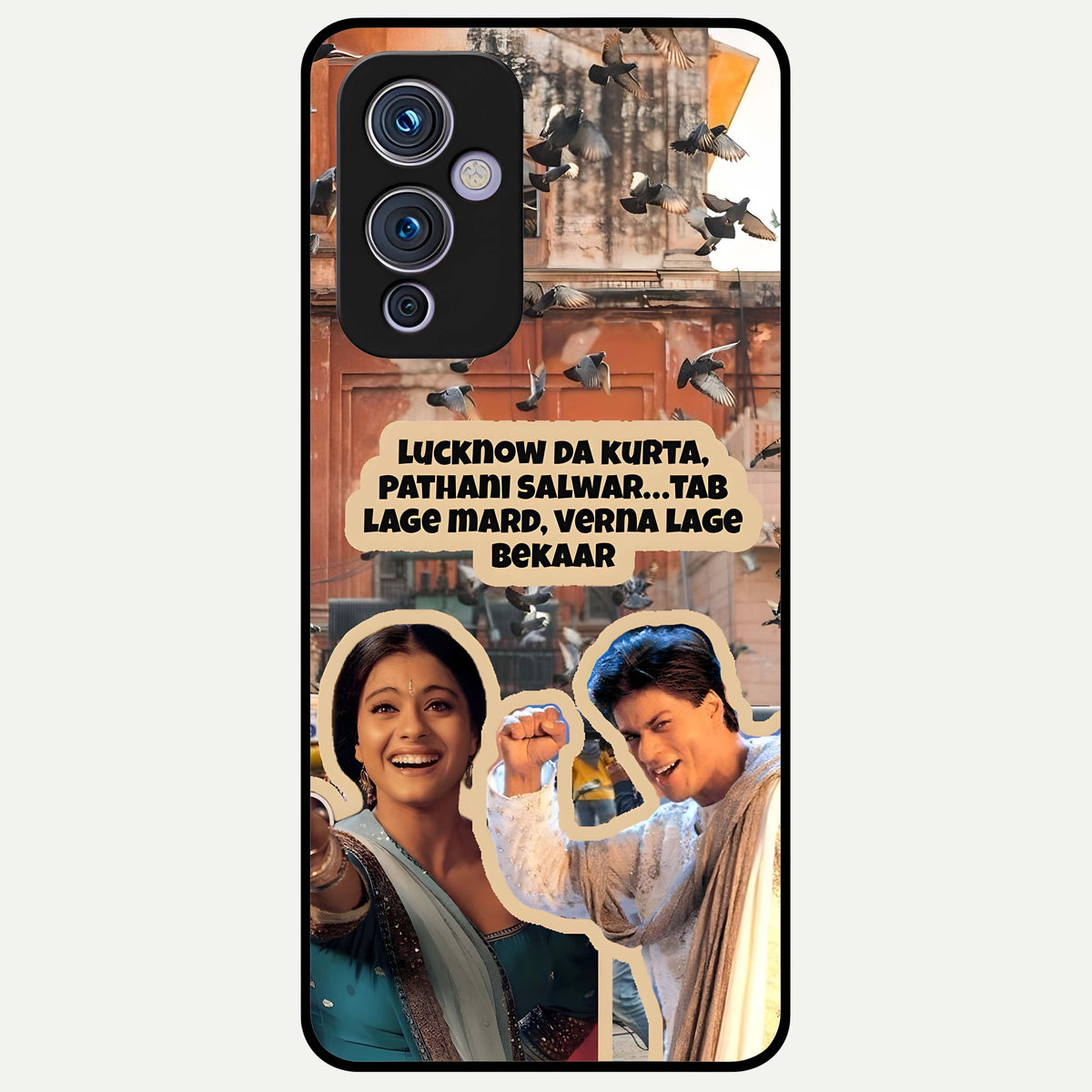  Desi Retro Vibes Glass Case For OnePlus 9 back cover – full design glossy printed glass finish