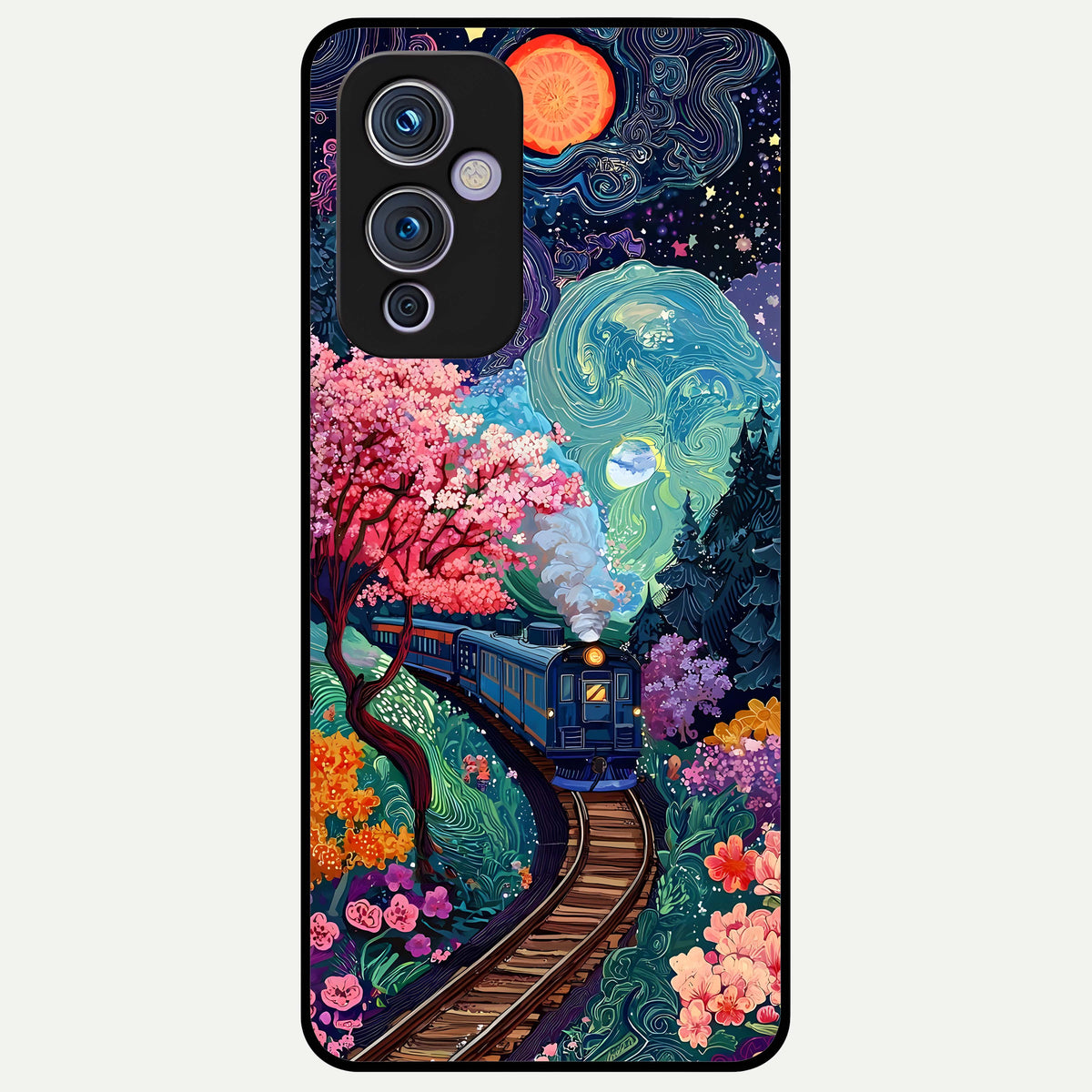  Digital Art Glass Case For OnePlus 9 back cover – full design glossy printed glass finish