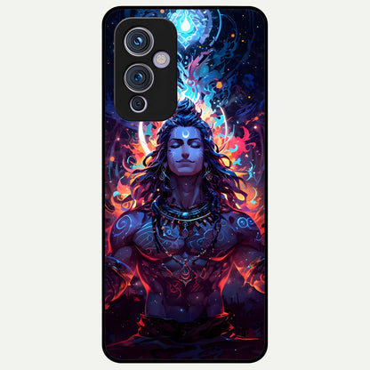  Divine Fire Shiv Glass Case For OnePlus 9 back cover – full design glossy printed glass finish