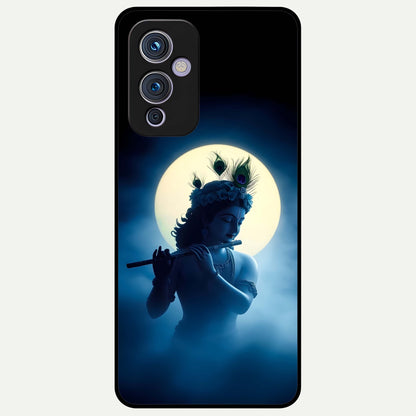  Divine Moon Flute Glass Case For OnePlus 9 back cover – full design glossy printed glass finish
