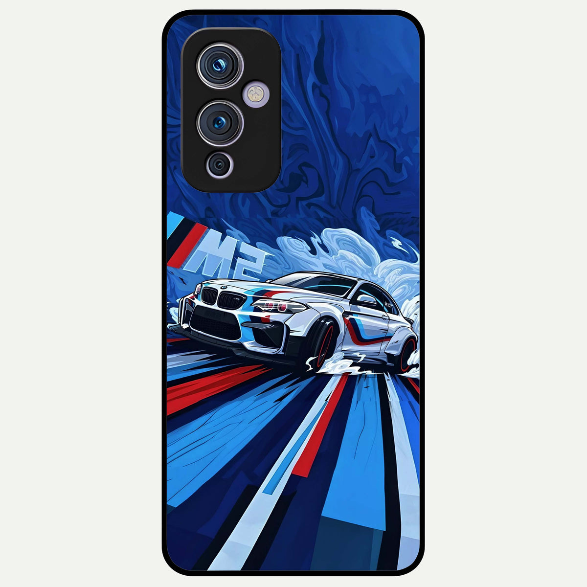  Drift Power Rush Glass Case For OnePlus 9 back cover – full design glossy printed glass finish
