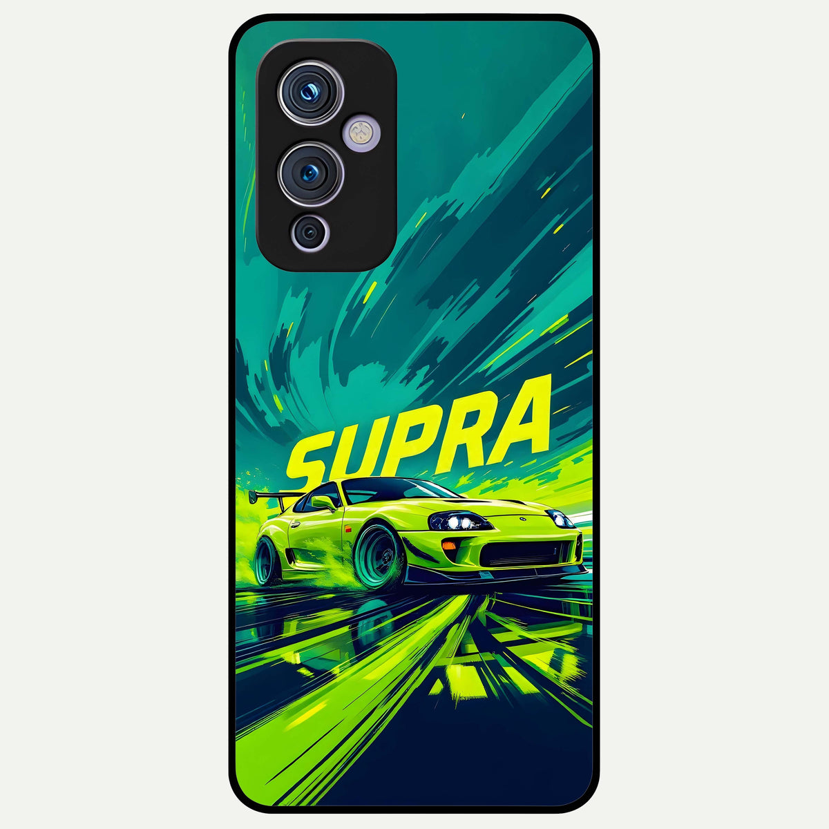  Electric Supra Thunder Glass Case For OnePlus 9 back cover – full design glossy printed glass finish