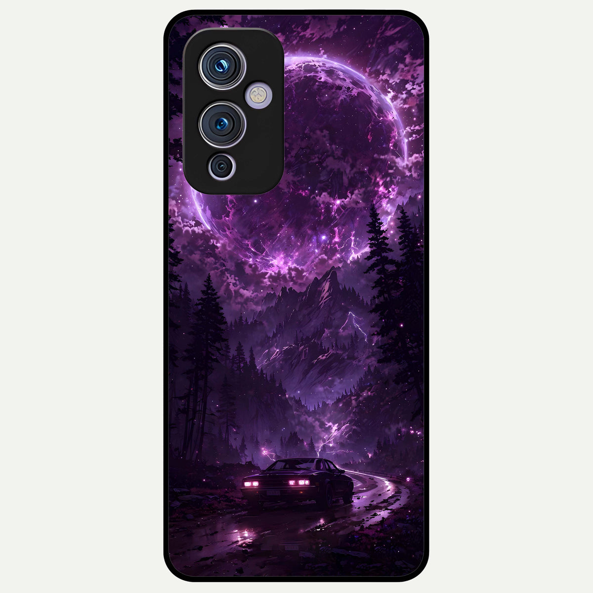  Eternal Cosmic Drive Glass Case For OnePlus 9 back cover – full design glossy printed glass finish