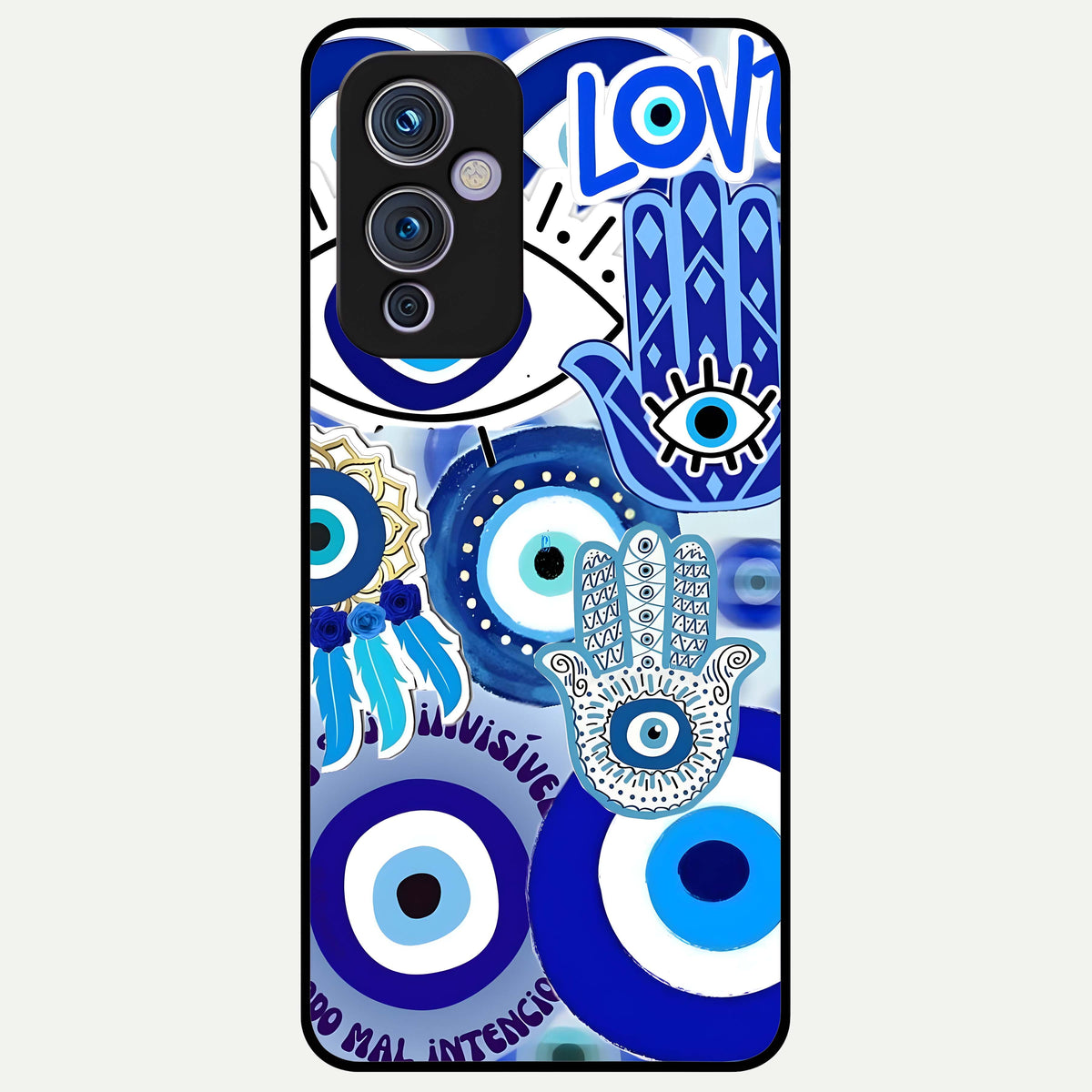  Evil Eyes Dream Glass Case For OnePlus 9 back cover – full design glossy printed glass finish