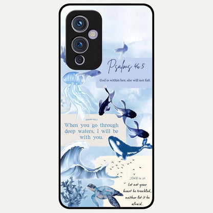  Faithful Ocean Promise Glass Case For OnePlus 9 back cover – full design glossy printed glass finish