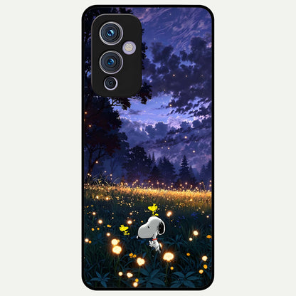  Firefly Meadow Magic Glass Case For OnePlus 9 back cover – full design glossy printed glass finish