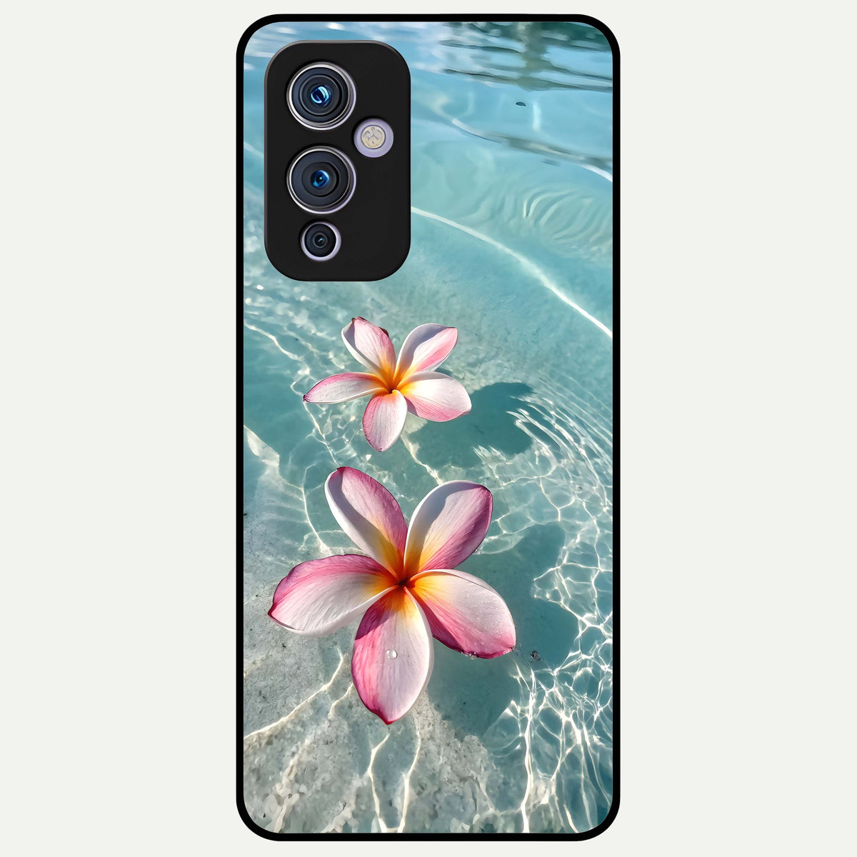  Floating Bloom Bliss Glass Case For OnePlus 9 back cover – full design glossy printed glass finish
