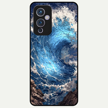  Giant Ocean Wave Glass Case For OnePlus 9 back cover – full design glossy printed glass finish