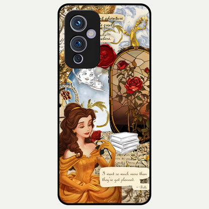  Golden Dream Belle Glass Case For OnePlus 9 back cover – full design glossy printed glass finish