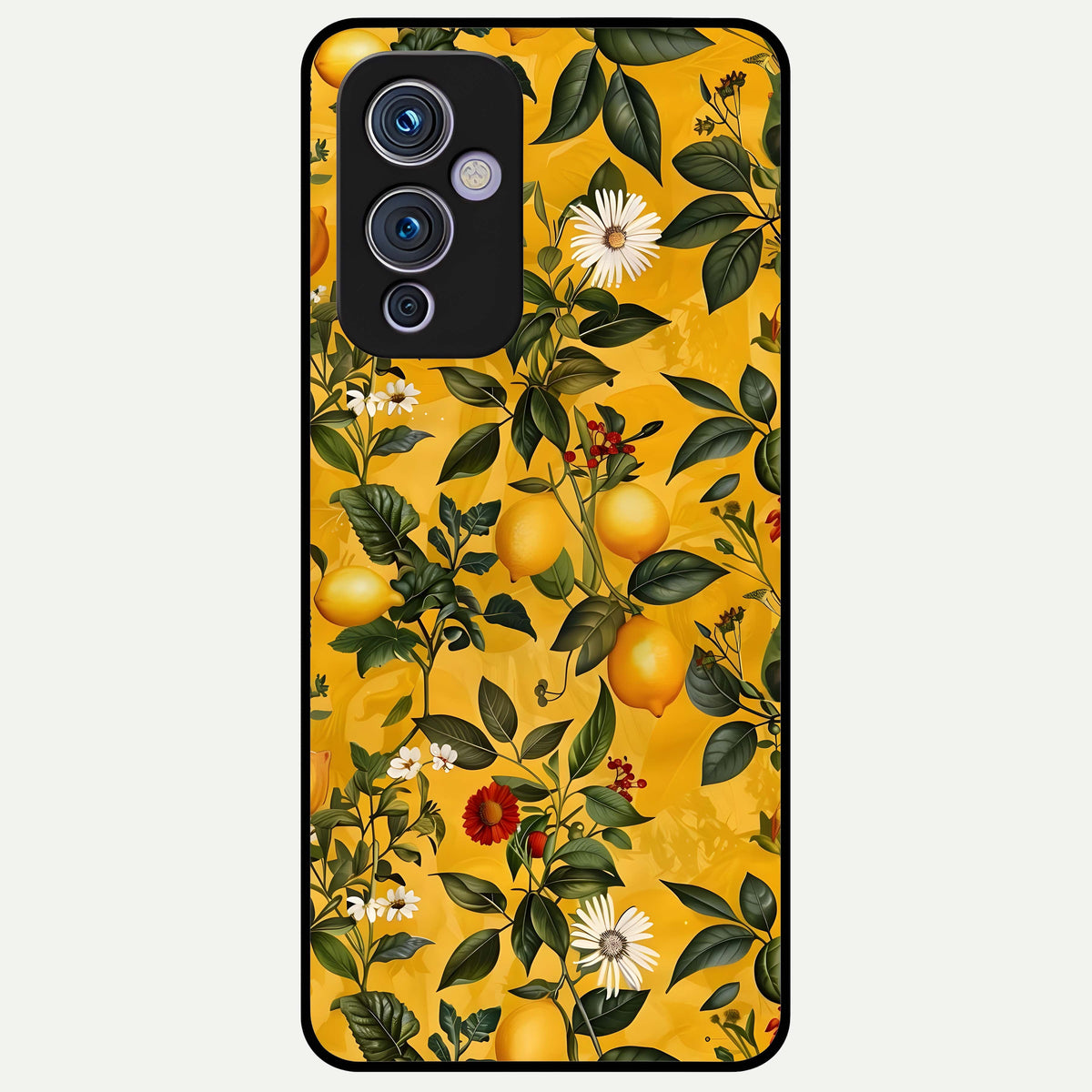  Golden Lemon Field Glass Case For OnePlus 9 back cover – full design glossy printed glass finish