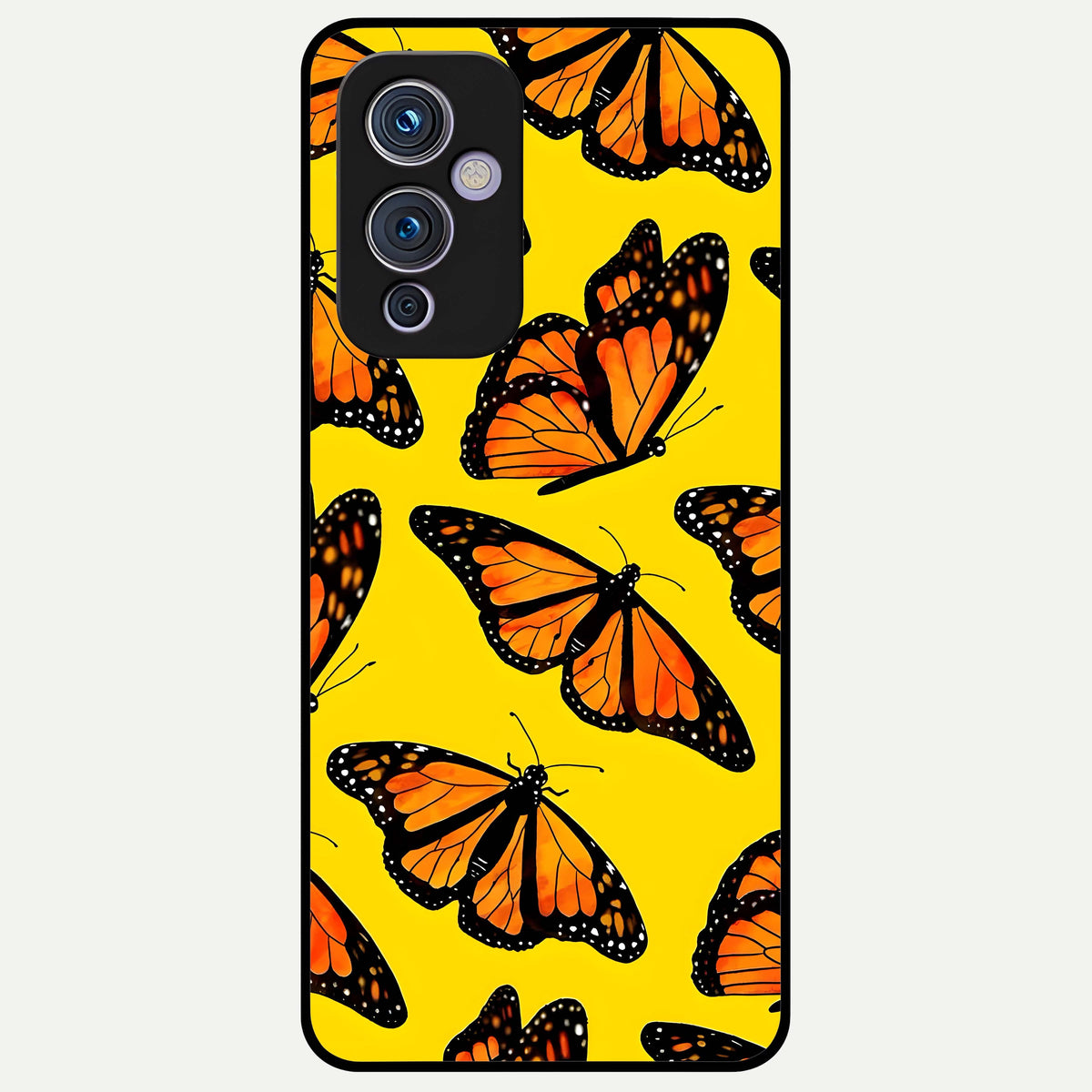 Golden Wing Flight Glass Case For OnePlus 9 back cover – full design glossy printed glass finish