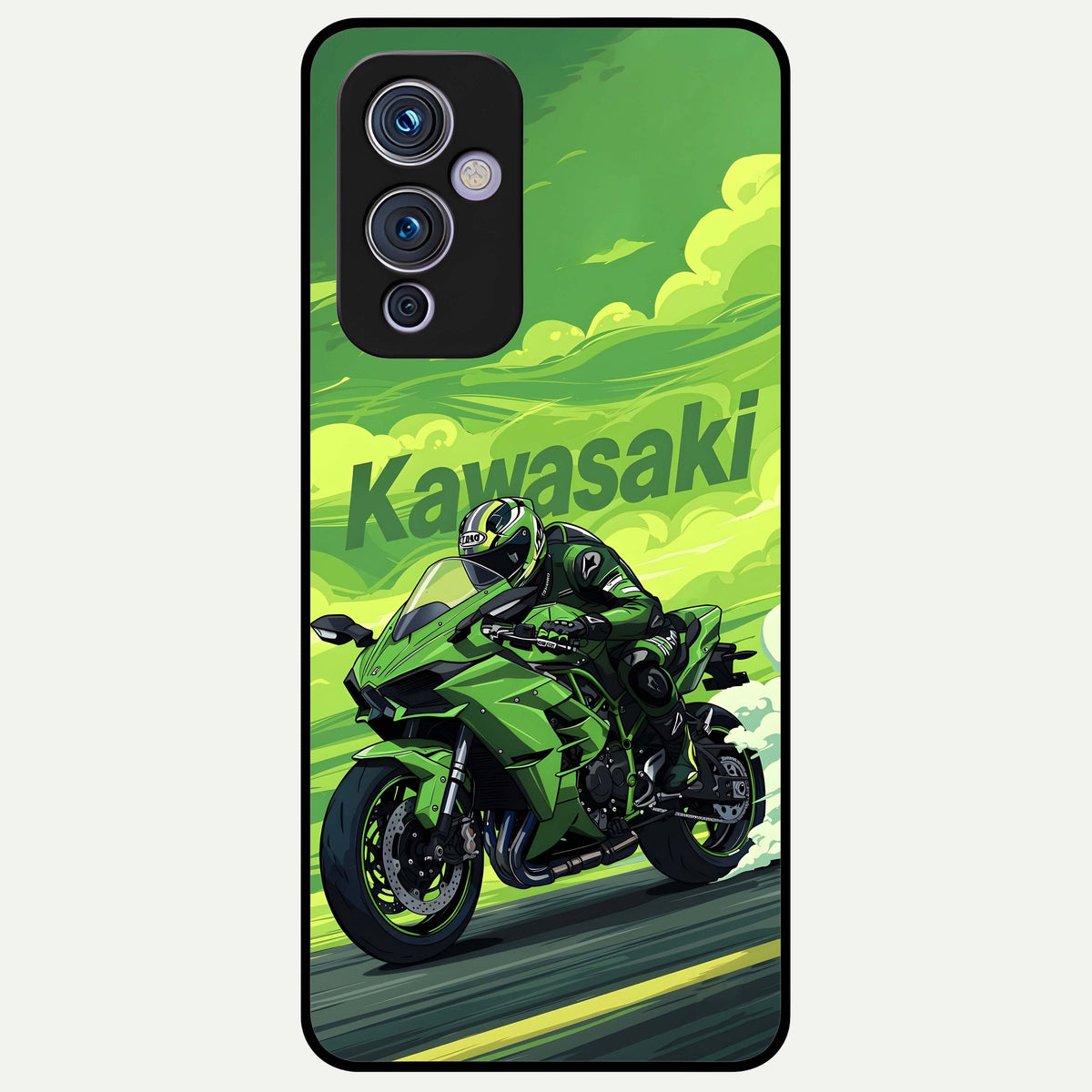  Greenery Sky Glass Case For OnePlus 9 back cover – full design glossy printed glass finish