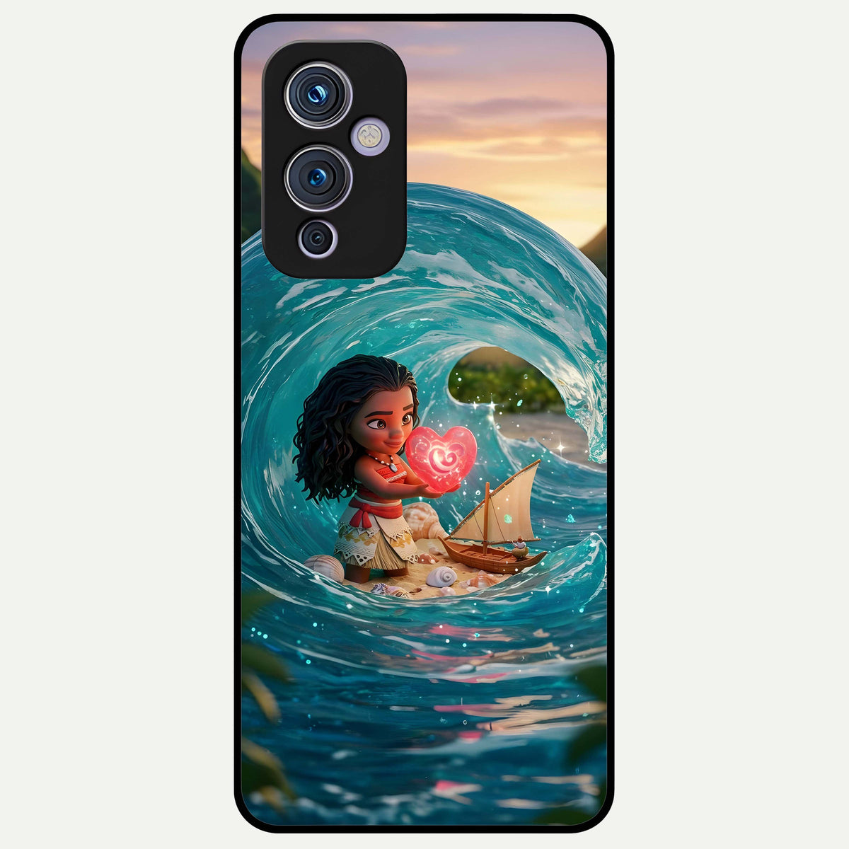  Heart of Ocean Glass Case For OnePlus 9 back cover – full design glossy printed glass finish