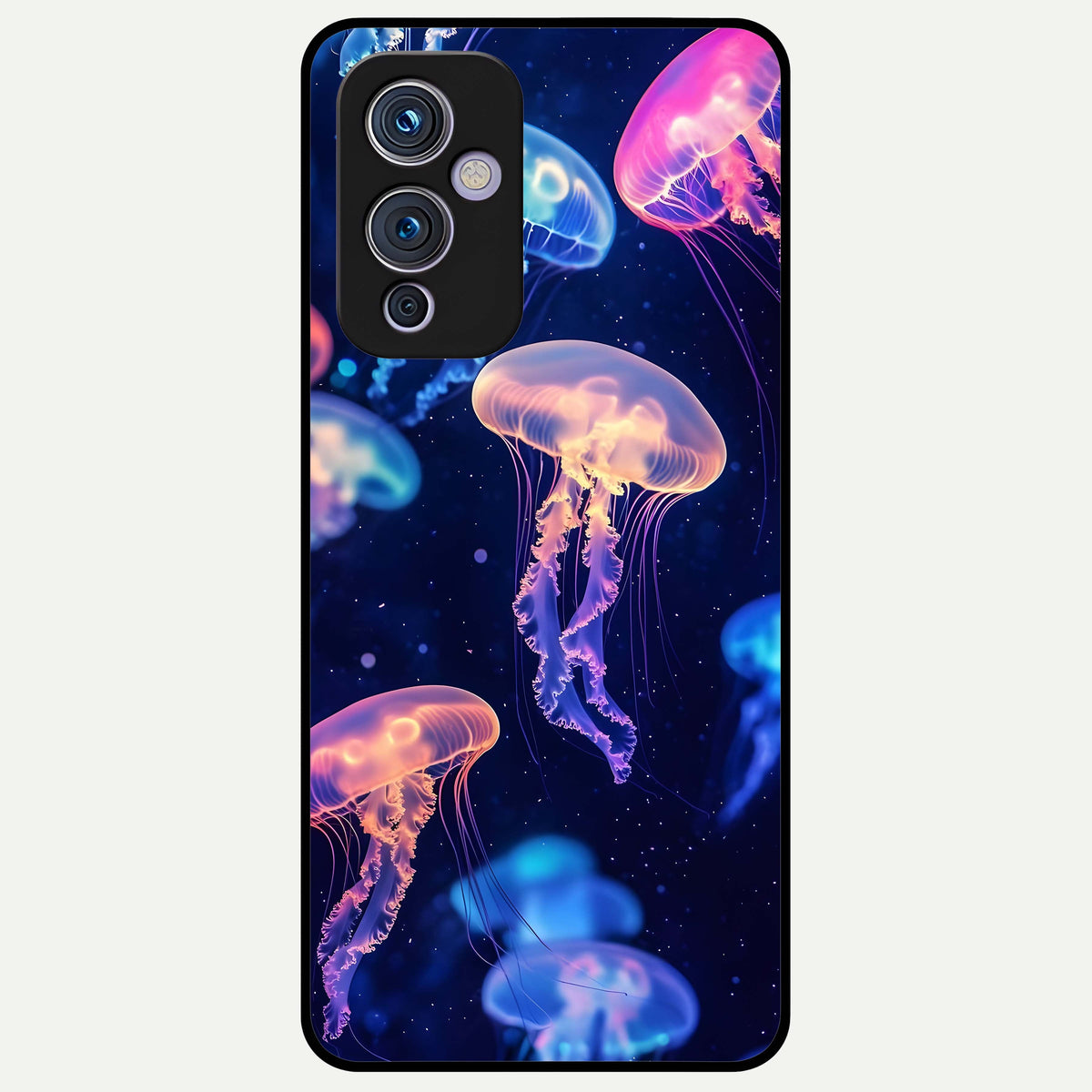  Jellyfish Pattern Glass Case For OnePlus 9 back cover – full design glossy printed glass finish