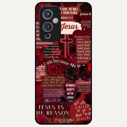 Jesus Love Heals Glass Case For OnePlus 9 back cover – full design glossy printed glass finish