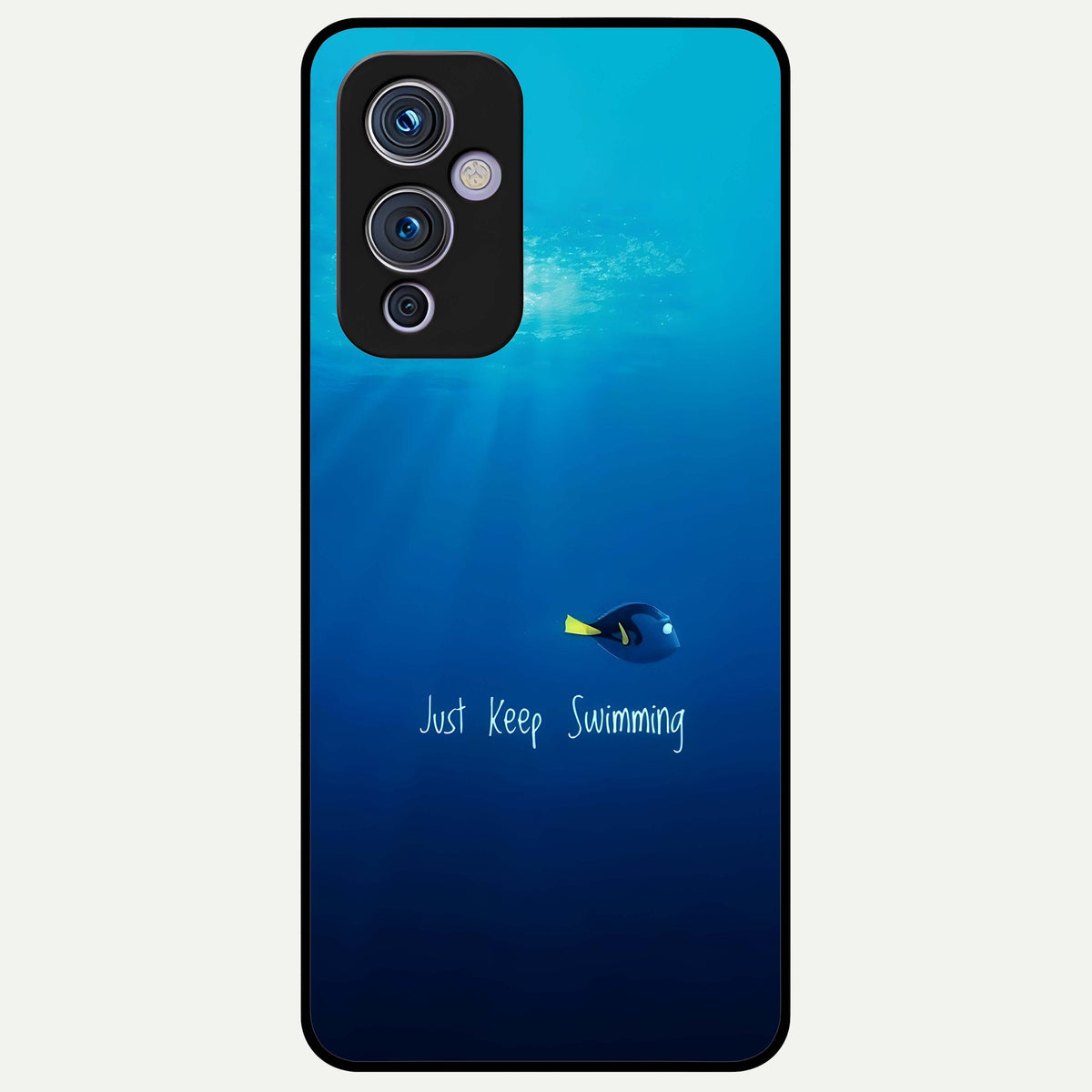  Just Keep Swimming Glass Case For OnePlus 9 back cover – full design glossy printed glass finish