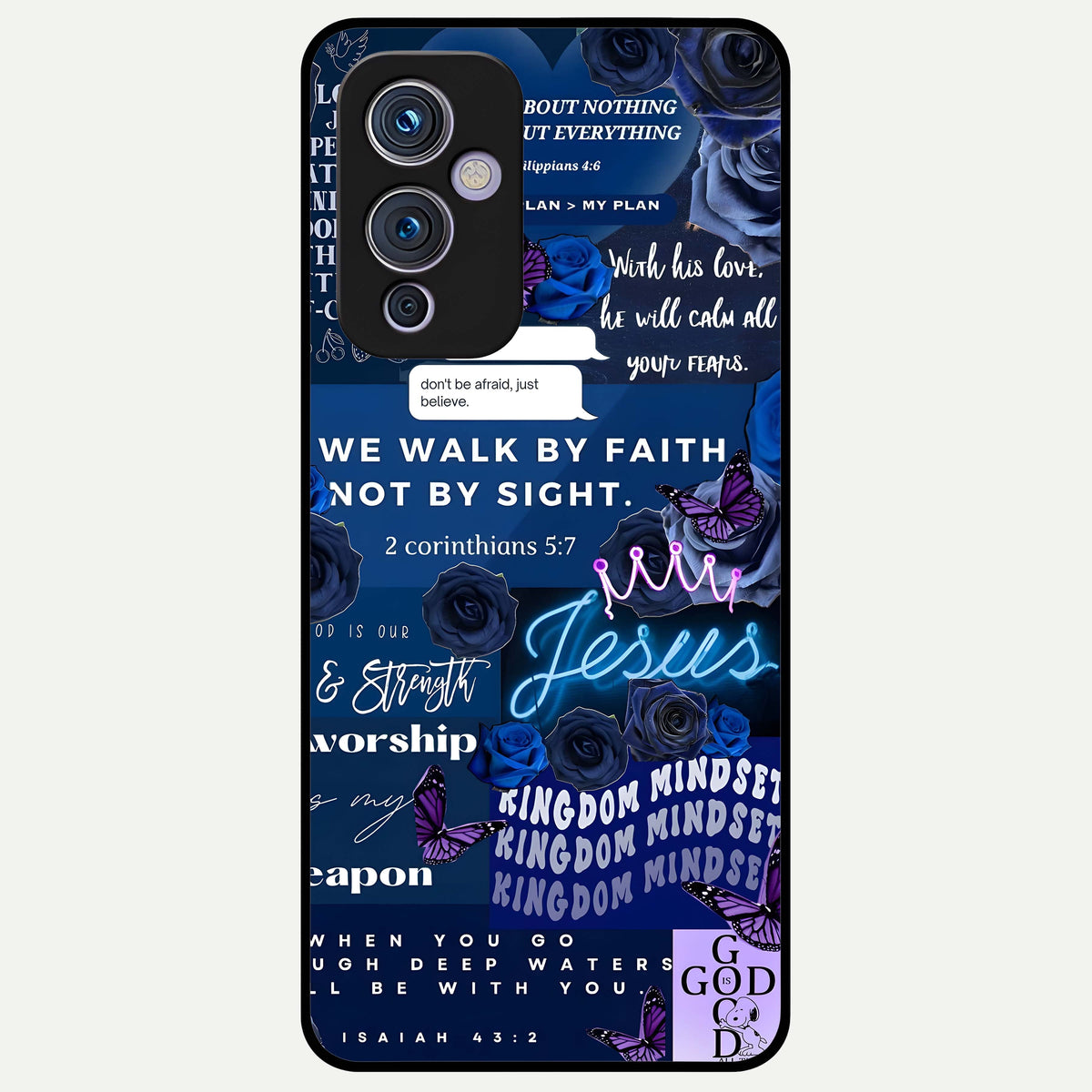  Kingdom Faith Glow Glass Case For OnePlus 9 back cover – full design glossy printed glass finish