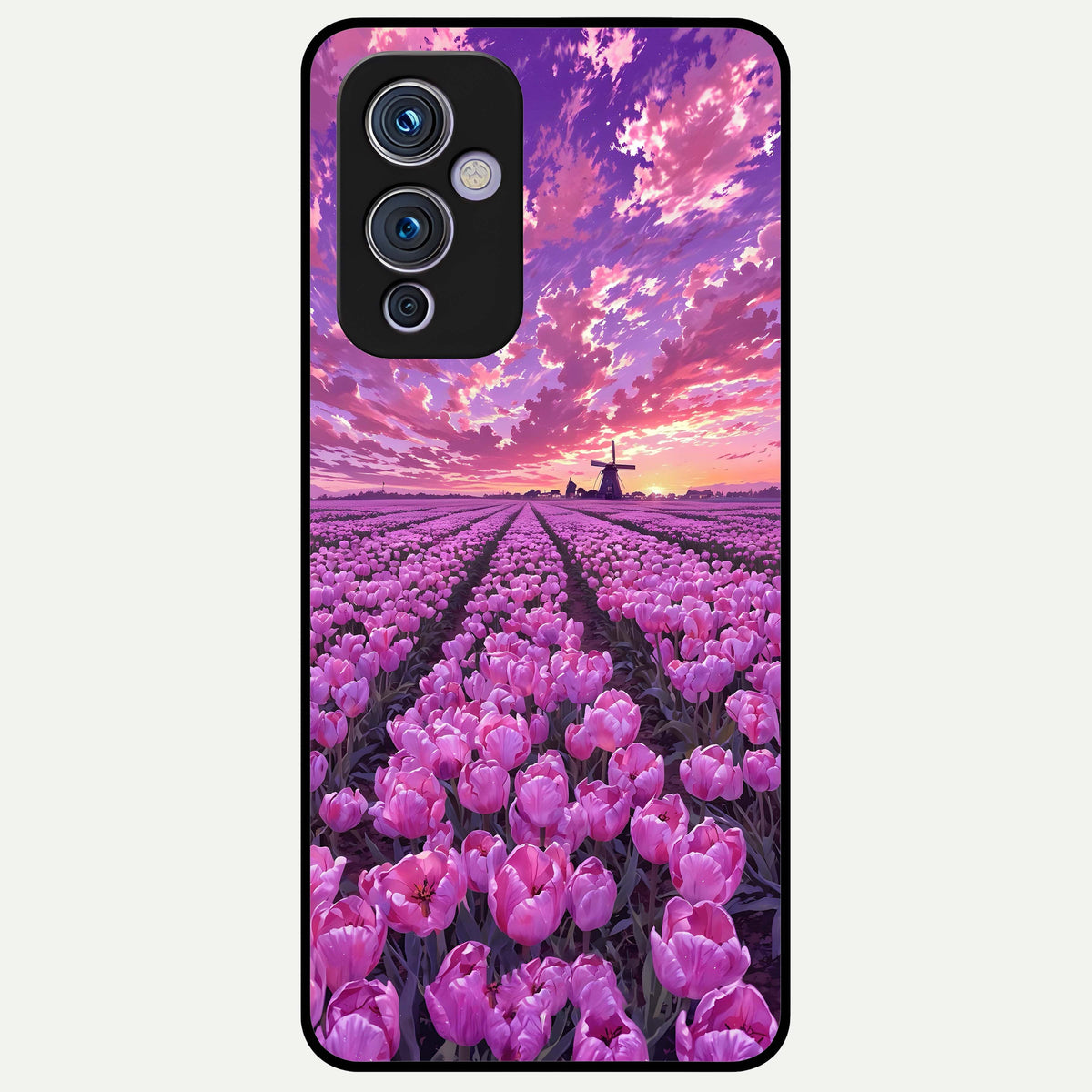  Lavender Dream Skies Glass Case For OnePlus 9 back cover – full design glossy printed glass finish
