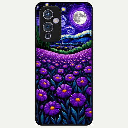  Lavender Moon Field Glass Case For OnePlus 9 back cover – full design glossy printed glass finish