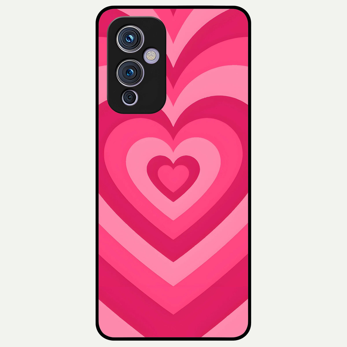  Layered Love Hearts Glass Case For OnePlus 9 back cover – full design glossy printed glass finish