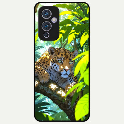  Leopard in Jungle Glass Case For OnePlus 9 back cover – full design glossy printed glass finish