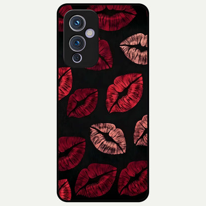  Midnight Kiss Love Glass Case For OnePlus 9 back cover – full design glossy printed glass finish