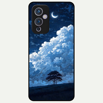  Midnight Sky Serenity Glass Case For OnePlus 9 back cover – full design glossy printed glass finish