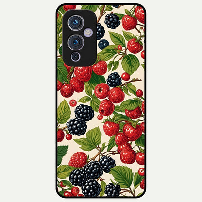  Mixed Berry Collage Glass Case For OnePlus 9 back cover – full design glossy printed glass finish