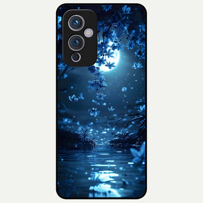  Moonlight Petal Dream Glass Case For OnePlus 9 back cover – full design glossy printed glass finish
