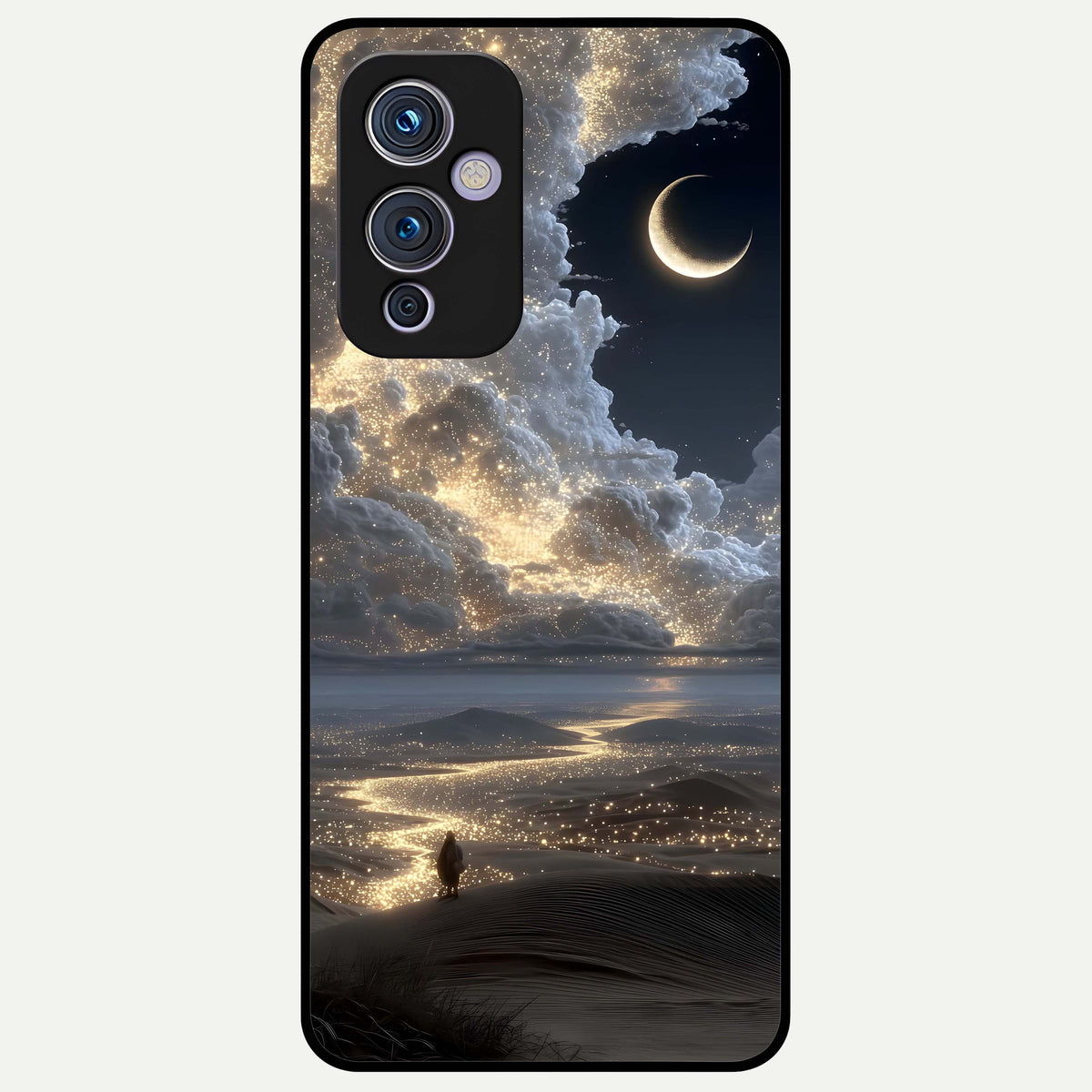  Moonlight Spark Path Glass Case For OnePlus 9 back cover – full design glossy printed glass finish