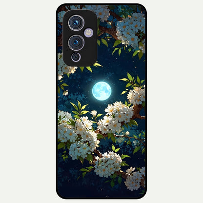  Moonlit Blossom Dream Glass Case For OnePlus 9 back cover – full design glossy printed glass finish