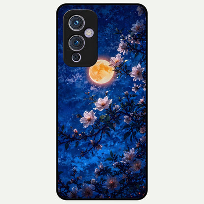 Moonlit Blossoms Night Glass Case For OnePlus 9 back cover – full design glossy printed glass finish