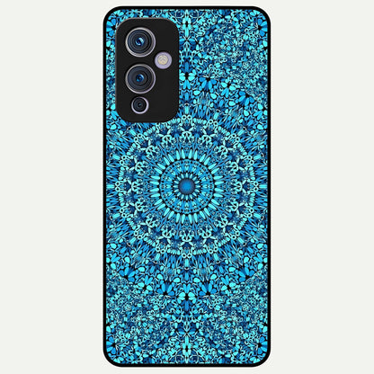  Ocean Bloom Mandala Glass Case For OnePlus 9 back cover – full design glossy printed glass finish