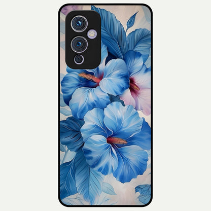  Ocean Hibiscus Grace Glass Case For OnePlus 9 back cover – full design glossy printed glass finish