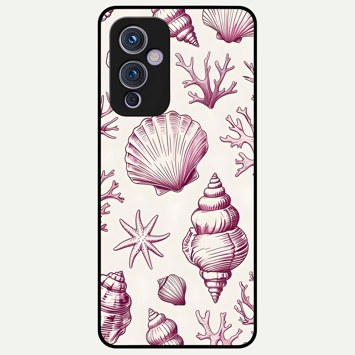  Pink Power Sparks Glass Case For OnePlus 9 back cover – full design glossy printed glass finish