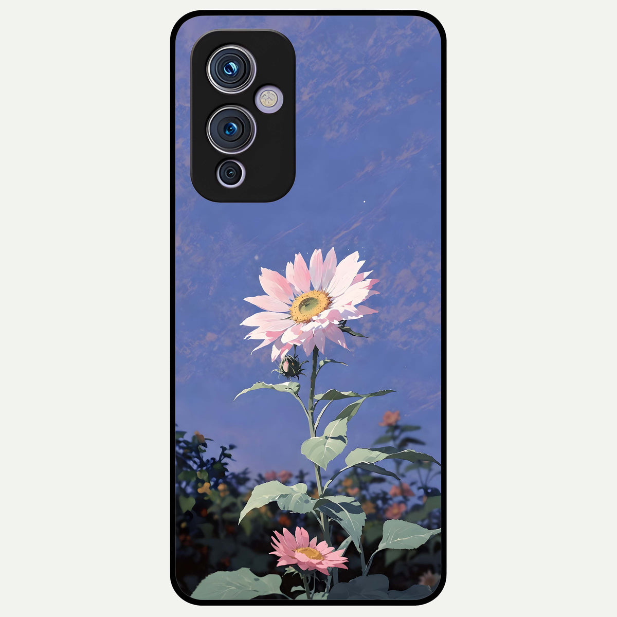  Pink Shells Outline Glass Case For OnePlus 9 back cover – full design glossy printed glass finish