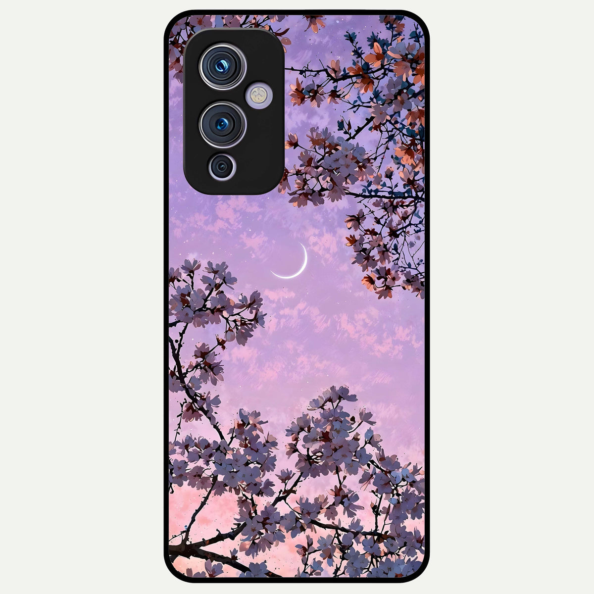  Purple Serenity Moon Glass Case For OnePlus 9 back cover – full design glossy printed glass finish