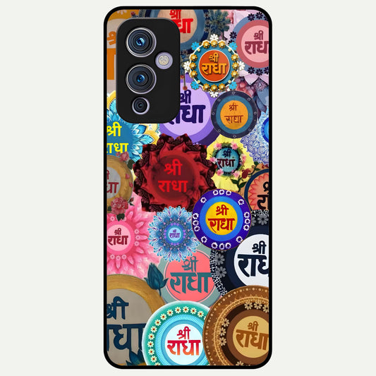  Radha Divine Bloom Glass Case For OnePlus 9 back cover – full design glossy printed glass finish