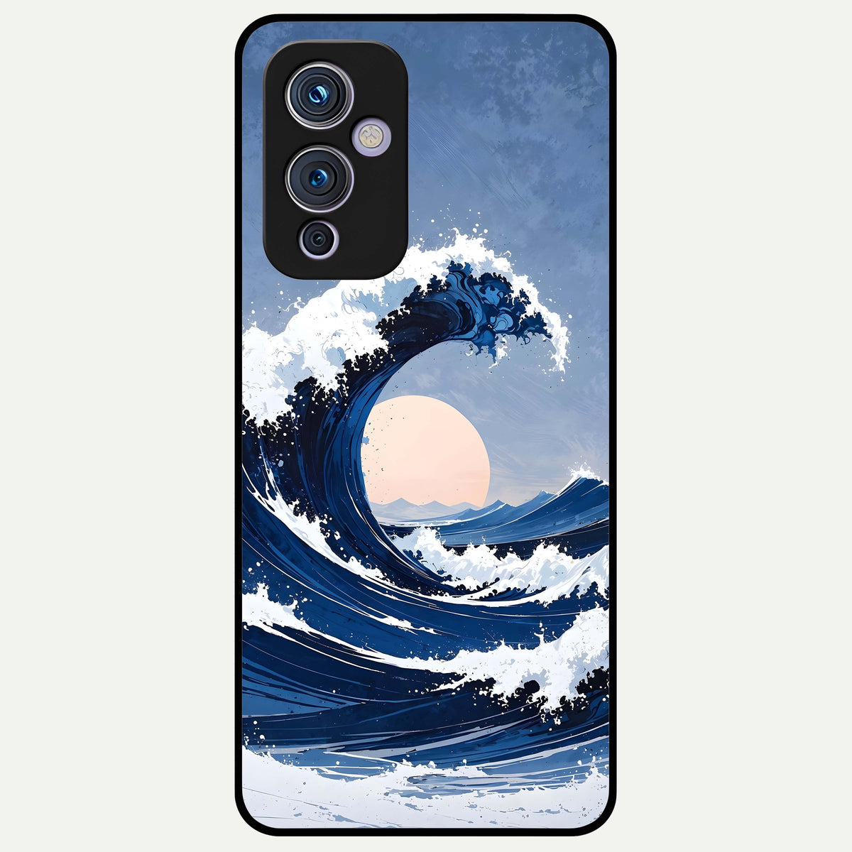  Rising Tide Power Glass Case For OnePlus 9 back cover – full design glossy printed glass finish