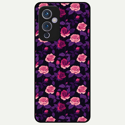  Rose Garden Twilight Glass Case For OnePlus 9 back cover – full design glossy printed glass finish