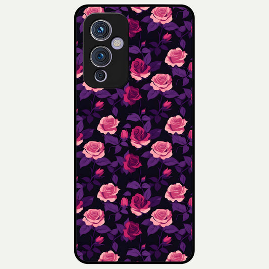 Rose Garden Twilight Glass Case For OnePlus 9 back cover – full design glossy printed glass finish